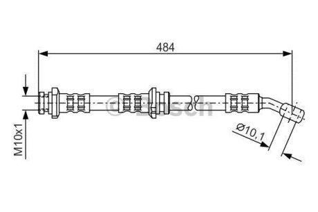 NISSAN шланг гальмівний передн. пр. Almera -00 BOSCH 1987476801