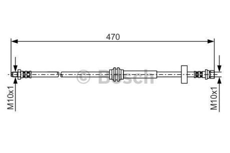 FORD шланг гальмівний задн. Focus 01- BOSCH 1987476885