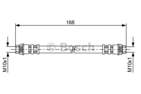 RENAULT шланг гальмів. задн. вн. Clio II BOSCH 1987476917 (фото 1)