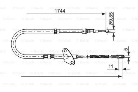 Трос гальмівний MB T1/TN 82-95 (R) BOSCH 1 987 477 121