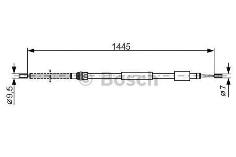 PEUGEOT трос ручного гальм. 309 85- BOSCH 1987477151