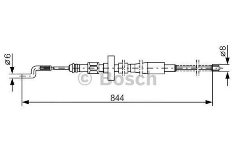 VW трос ручного гальма T4 91- BOSCH 1987477171