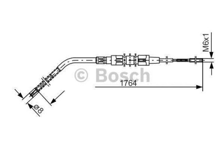 BMW трос ручного гальма 3 E36 316i-318i BOSCH 1987477181