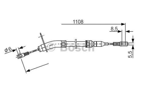 DB трос ручн. гальм. W126 280SE BOSCH 1987477213