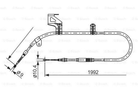 Трос ручного гальма BOSCH 1 987 477 244