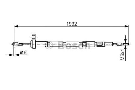 VOLVO трос ручного гальма 240-260 75- BOSCH 1987477346