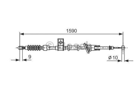 VOLVO трос ручного гальма лів. S40-V40 96 BOSCH 1987477530