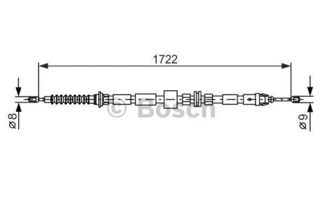 Трос ручного гальма лів./прав. FORD Mondeo 00-07 BOSCH 1987477733