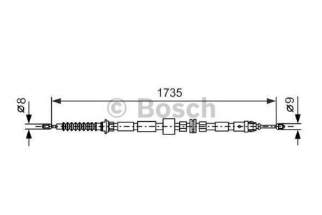 FORD Трос ручн. гальма Mondeo 01- BOSCH 1987477734