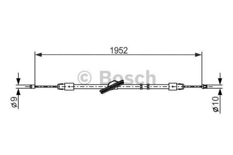 DB трос ручного гальма W211 передн. BOSCH 1987477851