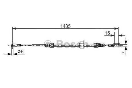 DB трос ручного гальма SPRINTER 1435 285 передн. BOSCH 1987477853