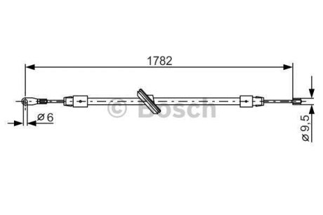 Трос русного гальма передн. DB ML163 BOSCH 1987477902