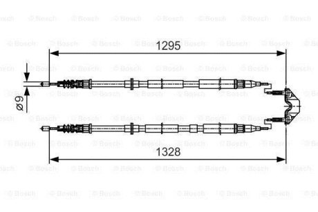 Трос ручного гальма OPEL Astra H 04- BOSCH 1987477908