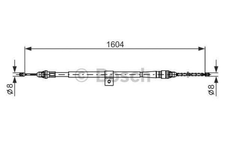 Трос ручного гальма BOSCH 1 987 477 980