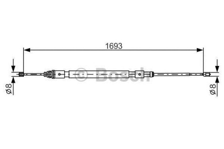 Трос ручного тормоза BOSCH 1 987 477 993