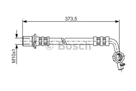 Шланг гальм. передн. лів. TOYOTA HIACE -04 BOSCH 1987481040