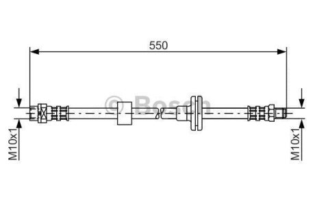 Шланг тормозной (передний) BMW X3 (E83) 04-11 (L=526mm) BOSCH 1 987 481 056