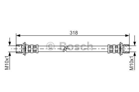 TOYOTA шланг гальмівний задній (бараб.) YARIS, YARIS VERSO 99- - BOSCH 1987481062