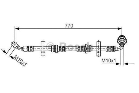 UZUKI шланг гальмівний передн.лів. VITARA 88- BOSCH 1987481071