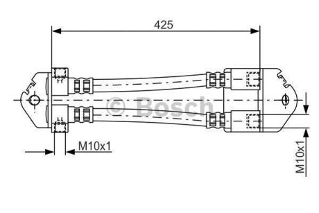 FORD шланг гальмівний задн. внутрішній.Transit 00- BOSCH 1987481073