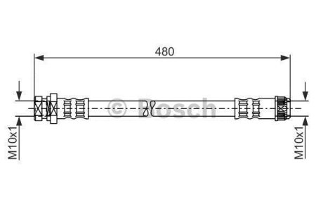 Гальмівний шланг (зад) Opel Movano 00- (L) (L=455мм) BOSCH 1 987 481 074