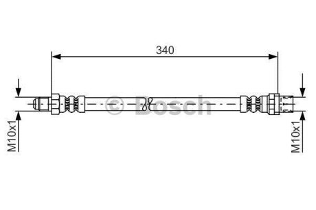 Шланг гальм. передн. DB VARIO 96- BOSCH 1987481080