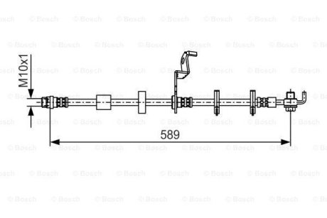 Шланг гальм. передн. лів. PEUGEOT 508 14-18 BOSCH 1987481089