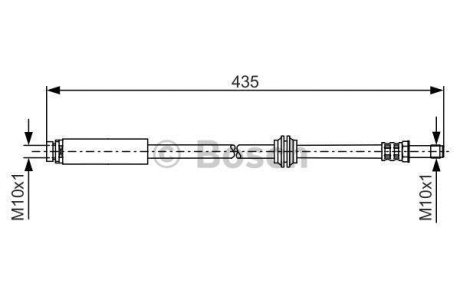 FORD шланг гальмівний задній Focus II, C-Max 04- BOSCH 1987481159