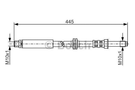 FORD шланг гальмівний задн. C-Max,Ford Focus II 03- BOSCH 1987481179