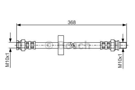Шланг гальм. задн. SMART FORTWO -07 BOSCH 1987481180