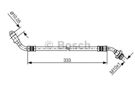 Шланг гальм. передн. лів. NISSAN TERRANO -97 BOSCH 1987481229