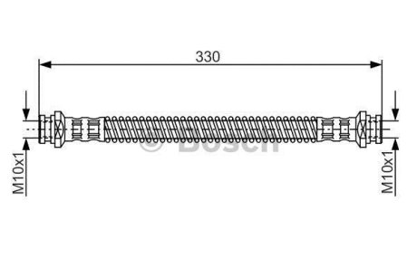 MITSUBISHI гальмівний шланг передн. SPACE WAGON 98- BOSCH 1987481254