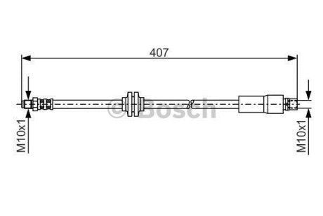 FIAT шланг гальм. передн. Croma 05- BOSCH 1987481367