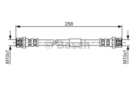 Гальмівний шланг (зад) VW Touran 1.4-2.0D 03-10 (L=234mm) BOSCH 1 987 481 369