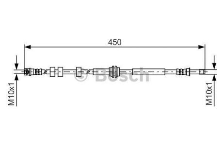 Шланг гальм. задн. AUDI A4 -16 BOSCH 1987481429