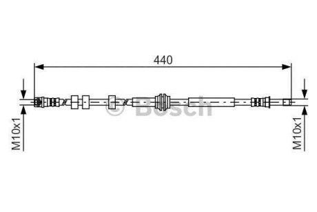 Шланг тормозной (задний) Audi A4/A5/Q5 07- (L=395mm) BOSCH 1 987 481 430