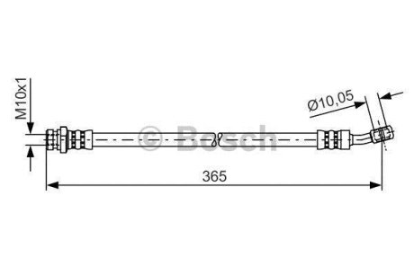 Шланг тормозной (задний) Hyundai Tucson 04- (R) BOSCH 1 987 481 456