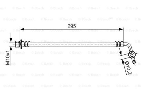 TOYOTA шланг гальм. передн. LAND CRUISER 80, 90 90- BOSCH 1987481462