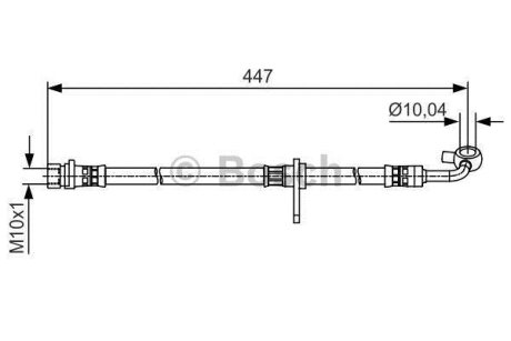 Шланг тормозной (передний) Honda CR-V III 06- (L) (L=435mm) BOSCH 1 987 481 511