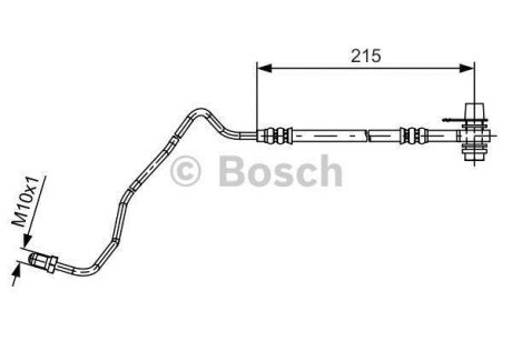 Гальмівний шланг (зад) VW Polo 97-01 (L) (L=215mm) BOSCH 1 987 481 532