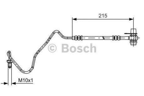 Гальмівний шланг задн. прав. VW Polo -01 BOSCH 1987481533