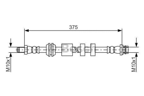 Шланг гальмівний передн VOLVO S80,S60,V70,V60,XC70 10- BOSCH 1987481563