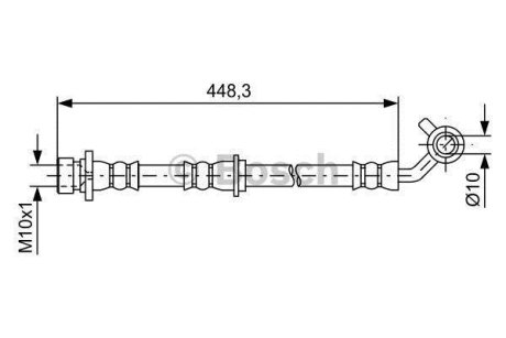 Шланг гальм. задн. HONDA CR-V -07 BOSCH 1987481576