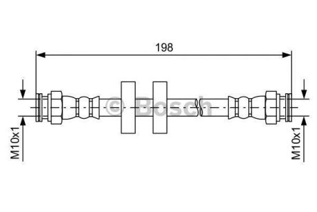 CITROEN шланг гальм. задн. Nemo 08- BOSCH 1987481581