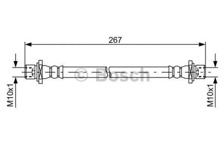 Шланг тормозной (задний) Subaru Legacy III-IV 98-09 (L=235mm) (L) BOSCH 1 987 481 584