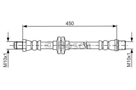 Шланг тормозной пер. Renault Duster 15- BOSCH 1 987 481 683