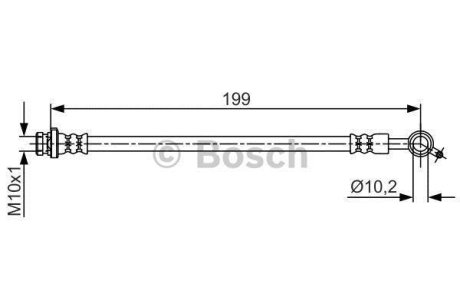 NISSAN гальм.шланг задн. прав. JUKE 10- BOSCH 1987481698