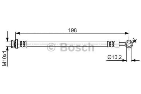 Шланг гальмівний BOSCH 1 987 481 713 (фото 1)