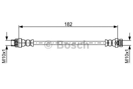 Гальмівний шланг задн. лів. CITAN 415 BOSCH 1987481753