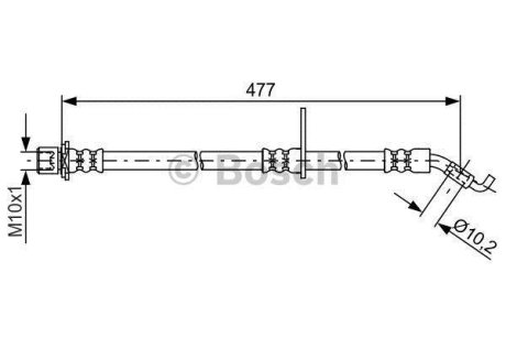 Шланг гальм. передн. лів. SUBARU JUSTY 07- BOSCH 1987481771